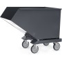Ribaltabile Fetra, 600 litri, capacità di carico 750 kg, Grigio - vista dettagliata