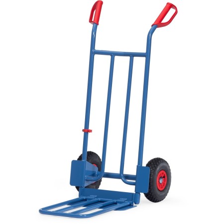 Fetra Paketkarre, Tragkraft 250 kg, Höhe 1150 mm, mit Stahlblech- und Klappschaufel