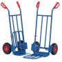 Fetra Paketkarre, Tragkraft 250 kg, Höhe 1150 mm, mit Stahlblech- und Klappschaufel - Detailansicht