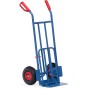 Fetra Paketkarre, Tragkraft 250 kg, Höhe 1150 mm, mit Stahlblech- und Klappschaufel - technische Ansicht