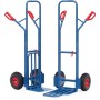 Fetra Paketkarre, Tragkraft 300 kg, Höhe 1300 mm, mit Stahlblech- und Klappschaufel - Detailansicht