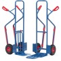 Fetra Paketkarre, Tragkraft 300 kg, Höhe 1300 mm, mit Stahlblech- und Klappschaufel - Detailansicht