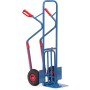 Fetra Paketkarre, Tragkraft 300 kg, Höhe 1300 mm, mit Stahlblech- und Klappschaufel - technische Ansicht
