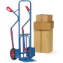 Fetra Paketkarre, Tragkraft 300 kg, Höhe 1300 mm, mit Stahlblech- und Klappschaufel - Produktansicht