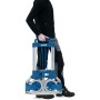 Chariot pliable Fetra, hauteur 1090 mm, capacité de charge 125 kg, roues en polymère 127 x 30 mm - vue technique