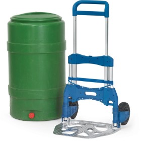 Carrello pieghevole Fetra, altezza 1190 mm, capacità di carico 250 kg, ruote pneumatiche 220 x 70 mm