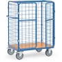 Carrello per pacchi Fetra con griglia in filo e porte a doppia anta, 1500mm