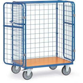 Carrello per pacchi Fetra con griglia in filo e porte a doppia anta, 1500mm