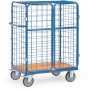 Carrello per pacchi Fetra con griglia in filo e porte a doppia anta, 1500mm - vista tecnica