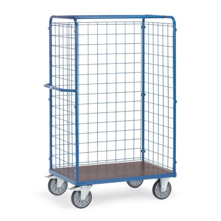 Carrello portapacchi Fetra con pareti a griglia, 1800 mm, con piattaforma impermeabile