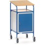 Chariot roulant Fetra avec surface d'écriture et armoire en acier, surface de chargement 500 x 600 mm
