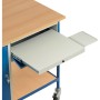 Table roulante Fetra 5866, 150 kg, surface de chargement 1120 x 650 mm - vue technique