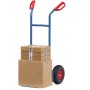 Fetra Stahlrohrkarre, Lufträder, Tragkraft 200 kg, Höhe 1150 mm - Detailansicht