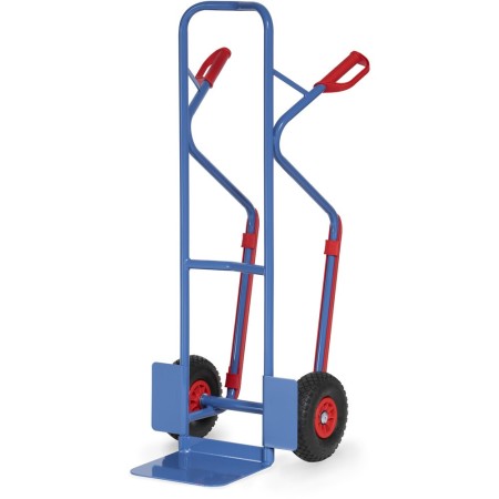 Fetra Stahlrohrkarre, Tragkraft 300 kg, Höhe 1300 mm, Gleitkufen