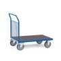 Chariot à paroi frontale Fetra, paroi en treillis métallique, plateforme étanche