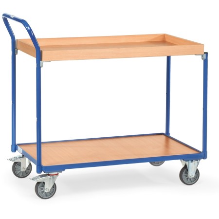 Chariot de table Fetra avec 1 caisse, poignée haute