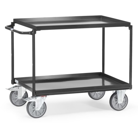 Fetra Tischwagen mit 2 Blechwannen, Grey Edition