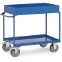 Chariot de table Fetra avec 2 bacs en tôle, plateau supérieur avec rebord de 150 mm