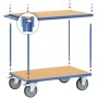 Fetra Tischwagen mit 2 Böden, blau, Tragkraft 500 / 600 kg - technische Ansicht