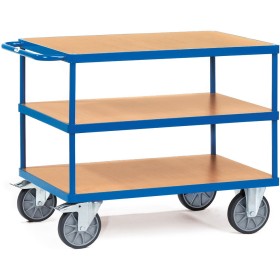 Fetra Tischwagen mit 3 Böden, Tragkraft 500 / 600 kg