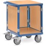 Fetra Tischwagen mit 3 Wänden, blau, Tragkraft 500 / 600 kg - Detailansicht