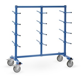 Fetra Tragarmwagen mit 24 PVC überzogenen Tragarmen 370mm lang 5°, Abrollsicherung, zweiseitig