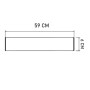 XXLED Lineare LED - Deckenaufbauleuchte 18W - BERGEN - Schwarz - PC - CCT - 59cm - technische Ansicht