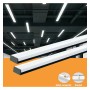 XXLED Lineare LED - Deckenaufbauleuchte 36W - BERGEN - Schwarz - PC - CCT -119cm - Detailansicht