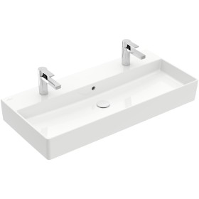 Villeroy & Boch Memento 2.0 Lavabo 100 cm con 2 fori per rubinetto, con troppo pieno