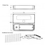 XXLED Solar-LED-Wandleuchte - 1000 Lm - PIR-Bewegungssensor - 4000K - technische Ansicht