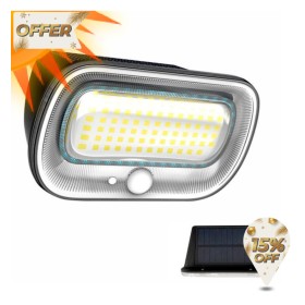XXLED Solar-Wandleuchte RING mit PIR-Anwesenheitssensor - 5700K+Gelb