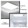 XXLED LED Panel 60x60 - Dimmbar - 40W CCT + RGB + SMART Google - Alexa - Detailansicht