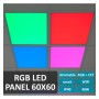 XXLED LED Panel 60x60 - Dimmbar - 40W CCT + RGB + SMART Alexa - Google - technische Ansicht