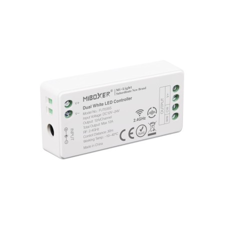 XXLED Contrôleur LED - Mini RF Double - Monochrome + CCT - 2,4 GHz - 12-24V