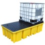 WOLFBAG Doppel-IBC-Auffangpalette inkl. Gitterrost 1150L Wanne für Vierwegestapler