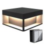 XXLED Solar-LED-Wegeleuchte - Wandmontiert - Quadratisch - Aluminium - 20x20cm -CCT - Detailansicht