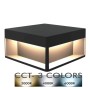 XXLED Solar-LED-Wegeleuchte - Wandmontiert - Quadratisch - Aluminium - 20x20cm -CCT - Produktansicht