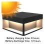 XXLED Solar-LED-Wegeleuchte - Wandmontiert - Quadratisch - Aluminium - 20x20cm -CCT - technische Ansicht