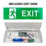 XXLED LED-Notlicht 400 Lm + Deckenmontagesatz - Auto-Test + Option für Dauerlicht - IP20 - 6500K - technische Ansicht