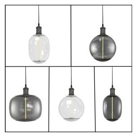 XXLED Hängelampe - VINTAGE NICKEL - für E27