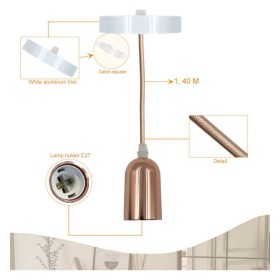 XXLED Hängelampe - VINTAGE ROSA GOLD - für E27