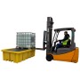 WOLFBAG Doppel-IBC-Auffangpalette inkl. Gitterrost 1150L Wanne für Vierwegestapler - technische Ansicht