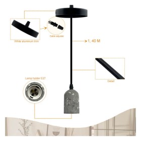 XXLED Hängelampe - VINTAGE STEINGRAU - für E27