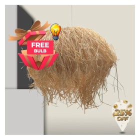 XXLED Lampe Suspendue - RAFFIA UROA - pour LED E27