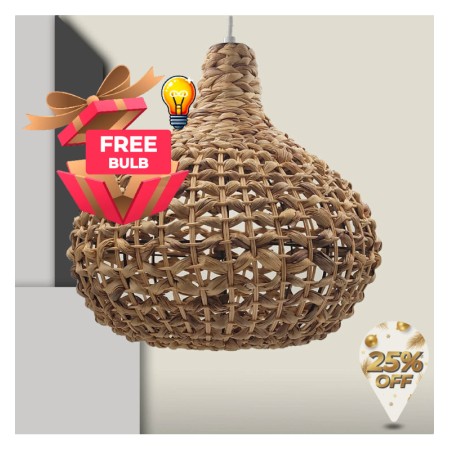 XXLED Lampe Suspendue - RATTAN BATAM - pour LED E27
