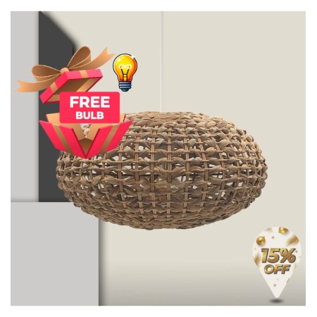 XXLED Lampe Suspendue - RATTAN MEDAN - pour LED E27