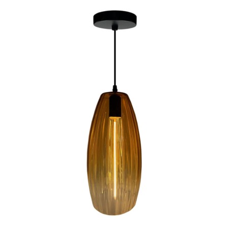 XXLED LED-Filament-Hängeleuchte - Goldenes Glas - 4W - Bernstein