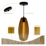 XXLED LED-Filament-Hängeleuchte - Goldenes Glas - 4W - Bernstein - technische Ansicht