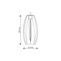 XXLED LED-Filament-Hängeleuchte - Goldenes Glas - 4W - Bernstein - Produktansicht