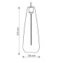 XXLED Sospensione LED filament - Vetro fumé - 4W - Ambra - vista tecnica